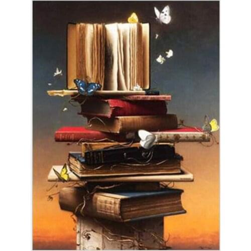 5D DIY Diamond Painting Book & Butterfly Full Diamond Embroidery Cross Stitch Rhinestones Mosaic Vintage Home Decor WG2576