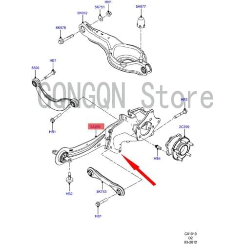 CAR Claw Rear Knuckle Left For dMo nd eoF oc us Rear Knuckle Arm Swing Bearing Rear Wheel Bearing Corbel Claw Knuckle
