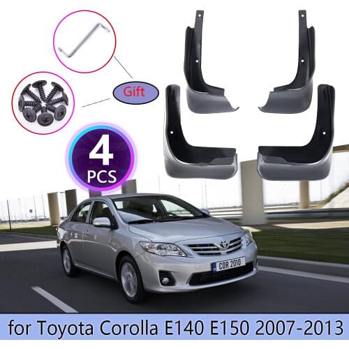 Mudguards For Toyota Corolla Altis E140 E150 2007 2008 2009 2010 2011 2012 2013 Cladding Splash Flaps guards Mudflap Accessories