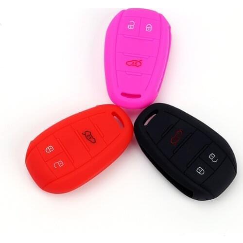 Car Key Case Cover for Alfa Romeo Giulia Stelvio 3 Buttons Silicone Protector