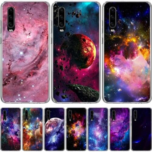 Space Planet Stars Luxury Phone Case for Huawei P40 P30 P20 Mate 30 20 10 Pro P10 Lite P Smart Z + 2019 Gift Coque Cover Capa