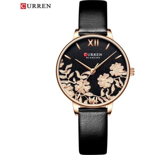 CURREN Women Watches 2020 New Casual Sports Ladies Watch Simple Waterproof Leather Wristband Quartz Watches Relogio Feminino