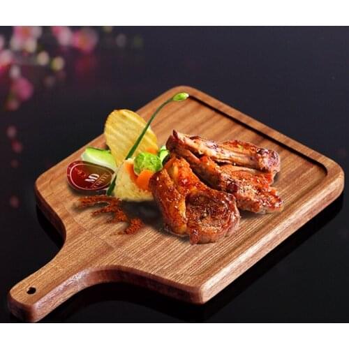 Multiple Style Solid Wood Pizza Board Wooden Tray Western Food Cut Plate Dessert Bamboo Wood plate Bread Plates Steak Tray Sushi