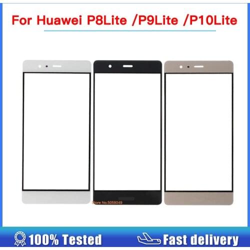 Hot Sale Front Screen Panel For Huawei Ascend P8 P9 P10 Lite Outer Glass Lens Front Protective LCD Display Screen Replacement