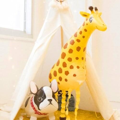 Walking Animal Helium Balloon Cute Sheep Dog Dinosaur Foil Balloons Baby Shower Birthday Safari Jungle Party Decoration Supplies