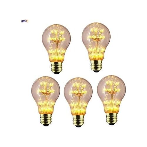 IWHD Bombillas LED Edison Bulb Lamp 3W A19 ST64 G80 Vintage light Bulb Retro Lamp Ampoule Gloeilamp Industrial Decoration