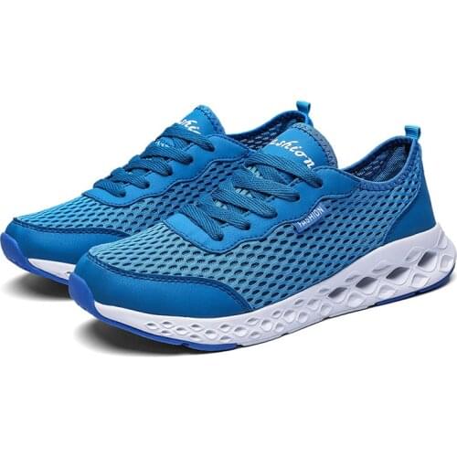 Summer Mesh Breathable Comfortable Sneaker Grey/Blue/Black MenS Casual Sports Shoes Lightweight Running/Jogging Shoes