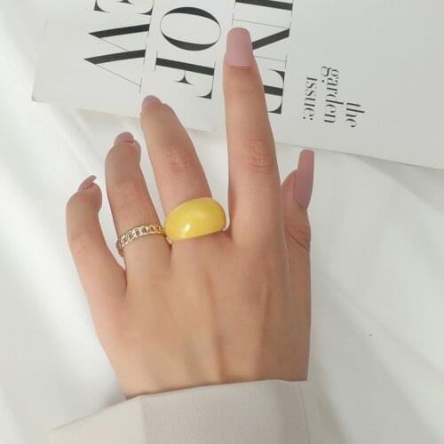 LJLGLY 2Pcs/Set 2021Fashion Vintage Acrylic Twist Set Rings for Women Girls Party Wedding Jewelry Gifts Party Vacation Jewelry