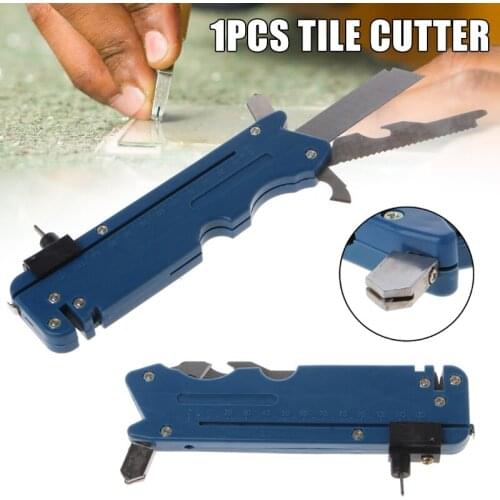 Multifunction Glass Tile Cutter 6 Wheel Metal Cutting Tool Glass Cutter With Measuring Ruler For Home Construction Tools