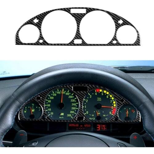 Carbon Fiber Interior Instrument Dashboard Cover Dashboard Panel Frame Sticker Decorative Cover for BMW 3 Series E46 (1998-2005)