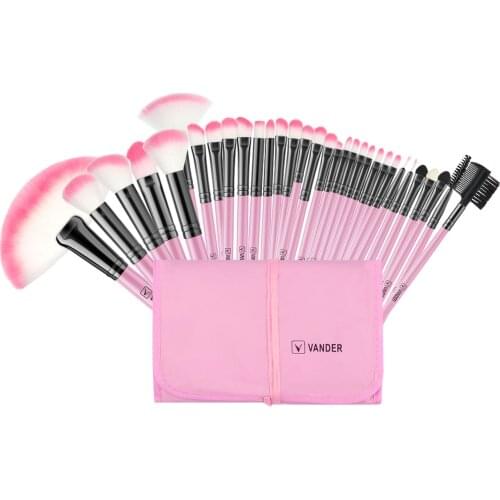 Makeup Brushes, VANDER 32pcs Premium Cosmetic Makeup Brush Set Pink