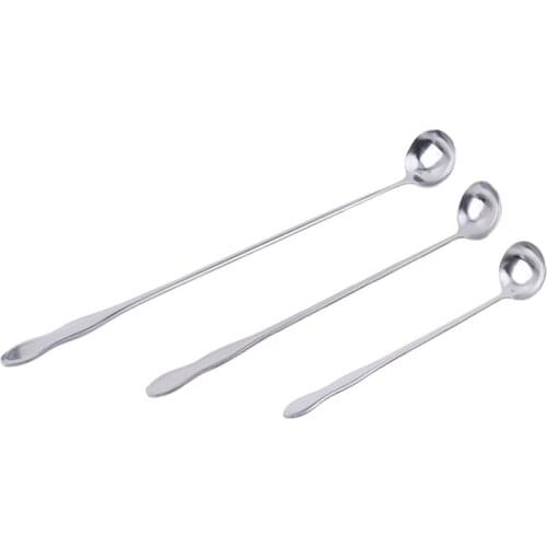 Stainless Steel Long Handle Stir Coffee Spoon Ice Cream Dessert Spoon Kitchen Honey Spoon Kitchen Cooking Accessories