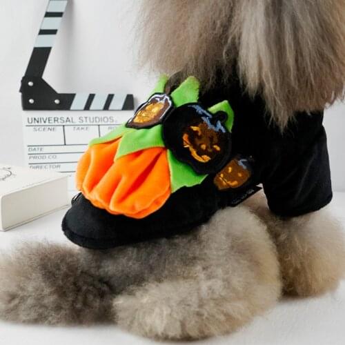 2021 New Arrival Dog Coat Pumpkin Sweater Halloween Sweatshirt Costume Halloween Pet Sweatshirt For Small Dog Cloth Costume