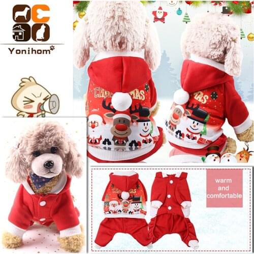 Clothing for Dogs Clothes Winter Christmas Santa Costume Dog Clothing Outfit Christmas Clothes for Dogs Chihuahua Cat Pet Hoodie