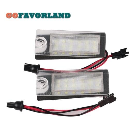 Pair Car Lamp 18 LED License Plate Number Lights For Volvo V70 2001-2007 CX70 2001-2006 S60 2001-2006 S80 1999-2006 XC90 2003