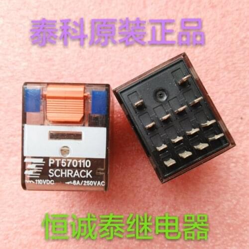 PT570110 110VDC tyco relay SCHRACK 6A 110V 14 pin