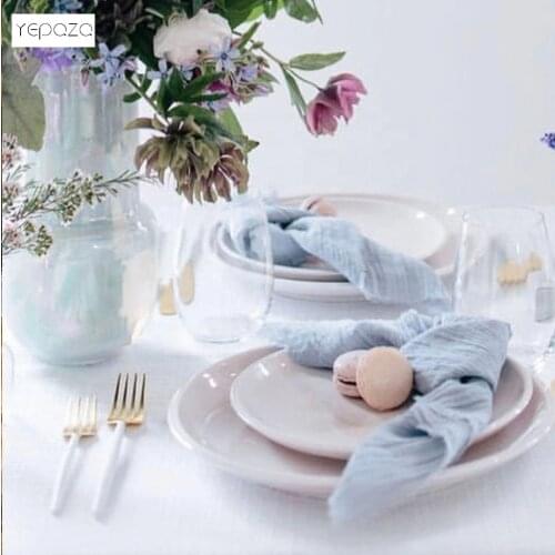 YEPQZQ home decor napkin cloth guaze party napkins 43 x43cm