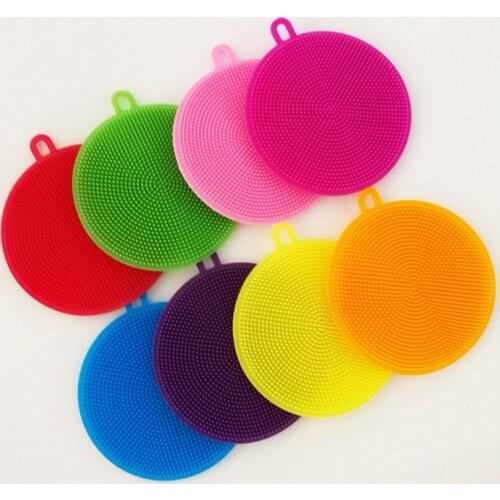 Silicone Dish Washing Kitchen Accessories Brush Bowl Pot Pan Wash Cleaning Brushes Cooking Tool Cleaner Sponges Scouring