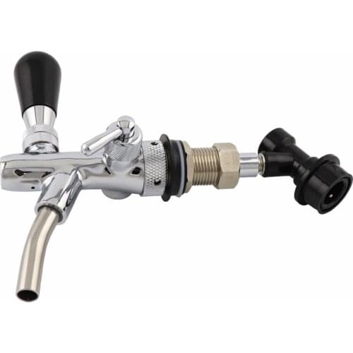 Beer tap faucet, Adjustable Faucet with chrome plating,homebrew making tap with ball lock Connector