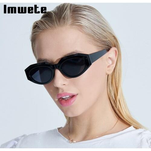 Imwete Irregular Sunglasses Women Men Vintage Polygon Visor Eyewear Fashionable Praty Sun Glasses Retro Cat-eye Glasses UV400