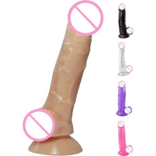 OLO Female Masturbator Device Crystal Simulation Penis Design G Spot Stimulate Vibrator Portable Massage Stick Adult Sex Toy