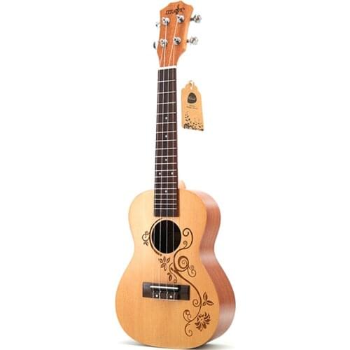 23 Inch Ukulele 4 String Spruce Mini Guitar Concert Flower Ukulele Musical Instrument Beginner Performance Gift UK23106