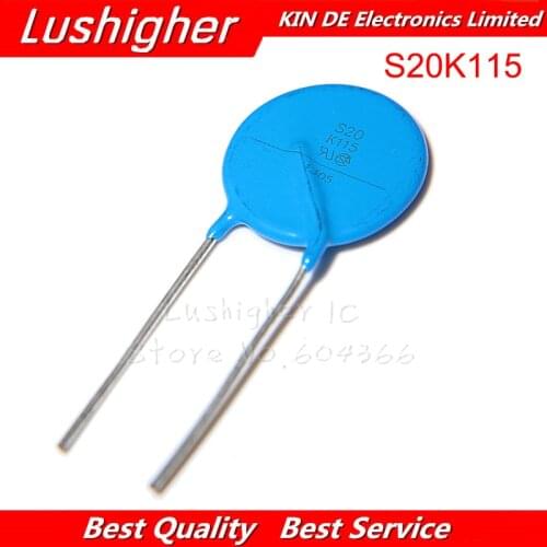 10pcs S20K115 B72220S0111K101 VARISTOR 162V 6.5KA DISC 20MM
