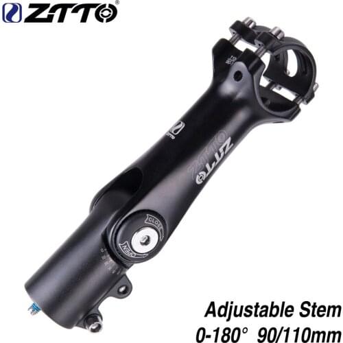 Aluminum alloy bicycle stem Bicycle Parts MTB Road City Bike Bicycle Adjustable Stem 31.8mm 25.4mm 60 Riser 90 110 Fiting For XC