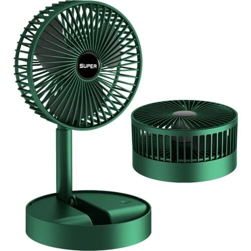 Mini Fan Retractable Folding Portable Fan Home Dormitory Third Gear Desktop Fan Portable USB Rechargeable 2000mAh Cooling Fan