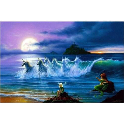 Needlework for embroidery DIY French DMC High Quality - Counted Cross Stitch Kits 14 ct Oil painting - Come Out at Night