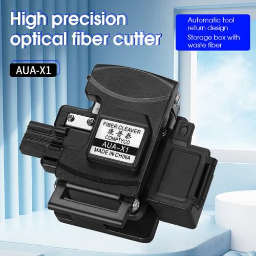 High Precision AUA-X1 Fiber Cleaver FTTH Cable Fiber Optic Cutting Knife Tools Cutter Three-in-one Clamp Slot 24 Surface Blade