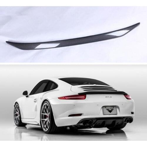 High Quality REAL CARBON FIBER REAR WING TRUNK LIP SPOILER FOR Porsche 911 991 Carrera 2012 2013 2014 2015