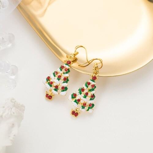 Women Creative Stud Earrings Christmas Tree Earrings Fashion Trends Earrings11.19