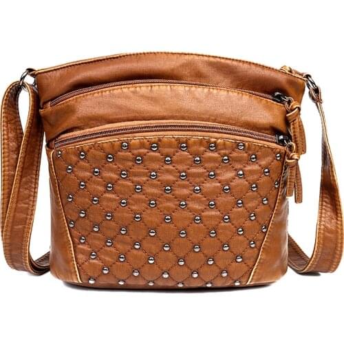 Women Leather Handbags High Quality Sac A Main Female Soft Leather Shoulder Bag Crossbody Bags for Women Vintage Female New