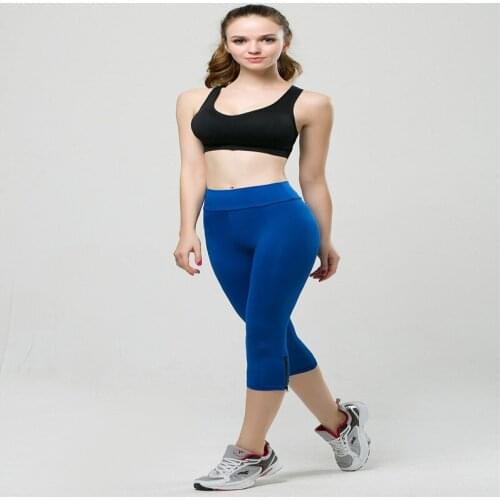 Women Sport Leggings For Running Training Fitness Clothing Gym Clothes For Women Calf-Length Gym Pants Elastic Jogging