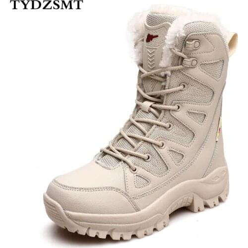 TYDZSMT Women Winter Boots Super Warm Plus Size 36-46 Mid-Calf Motorcycle Boots Warm Plush Platform Shoes Zapatos Para Mujer NEW