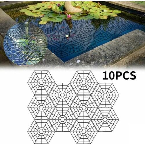10 Packs Pond Guard Netting Pond Protective Net Plastic Pool Fish Net Protector Floating Heron Deterrent Grid Cover for Birds