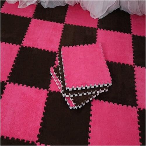 12pcs/lot soft Shaggy suede baby Play Mat EVA Foam Childrens Rug Interlocking Exercise Crawl Tiles Floor Puzzle Carpet kids