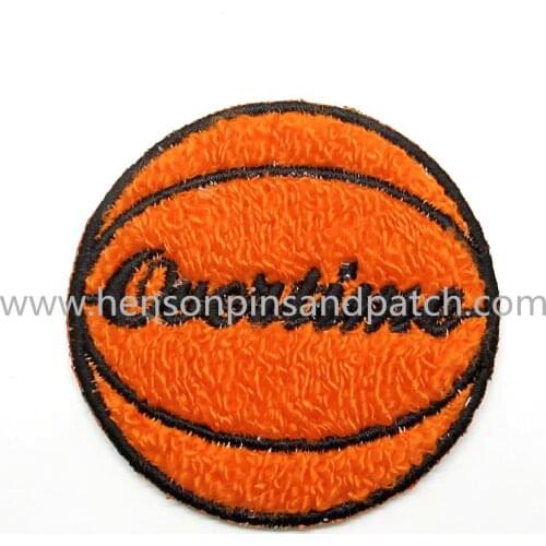 2.5inch Retail And Stock Chenille Patch Towel Embroidery Badge With ball Personalized Design
