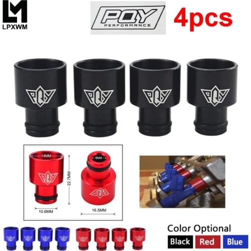 4pcs Fuel Injector Hat Fuel Nozzle Modified Auto Parts Nozzle Adapter Dedicated Fuel Flow Injector Adapter Fuel Injector