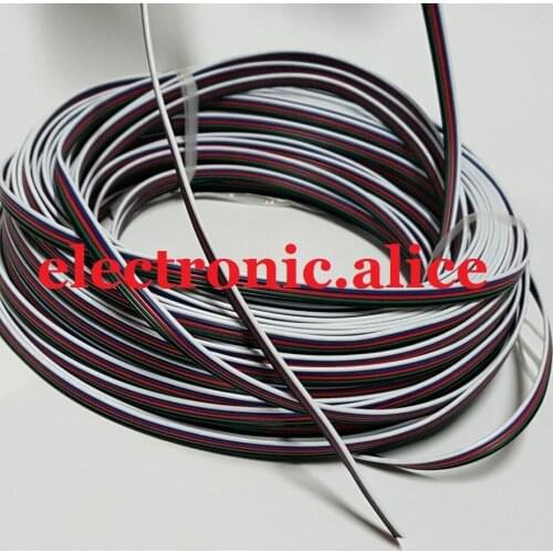 5M -100M Extension Cable Line for 5050 RGBW RGBWW LED Strip 5pin Cord Wire