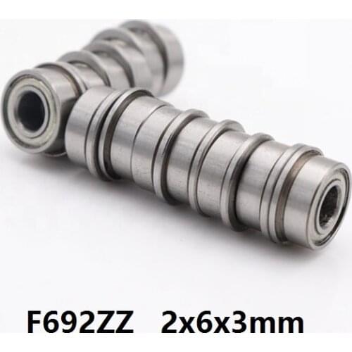 50pcs/100pcs/500pcs F692ZZ F692-ZZ 2Z Z 2x6x3 mm Miniature flange Ball Bearing deep groove 2*6*3mm