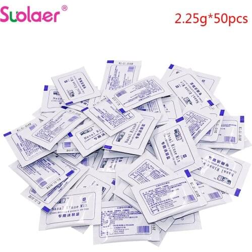 60/50 Bags Nasal Wash Salt Allergic Rhinitis Children Cleaning Nose Protector Nasal Irrigation Salt 2.25g For 70ML Nose Cleaner