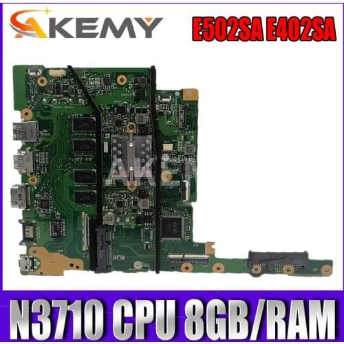 Akemy with N3710 CPU 8GB/RAM E502SA E402SA laptop Motherboard For Asus E502S E502SA E402S E402SA Motherboard