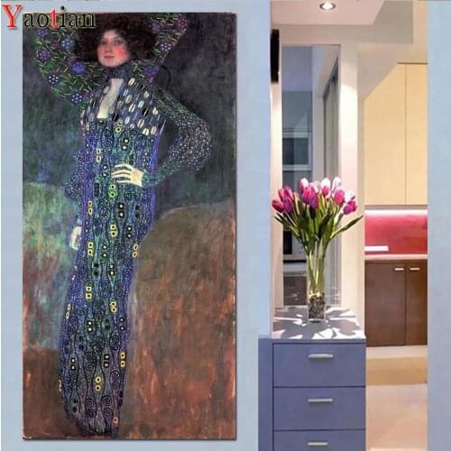 Large 5D Diamond Painting Gustav Klimt Women DIY Square Cross-Stitch Full Diamond Embroidery rhinestones Diamond Mosaic Decor