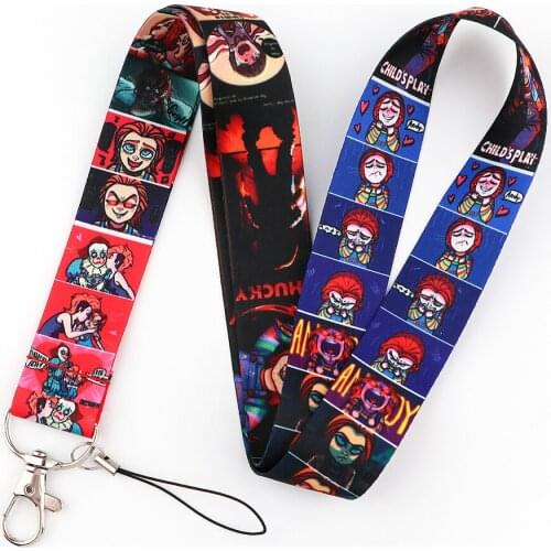 ER1040 Movie Horror Killer Keychain Tags Strap Neck Lanyards For Keys ID Card Pass Gym Phone USB Badge Holder DIY Hang Rope