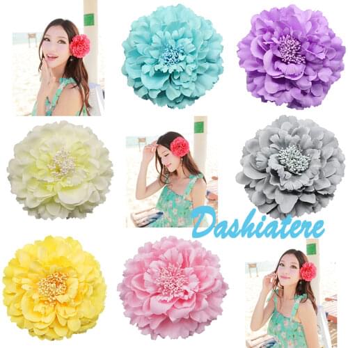 Peony Hair Flower Clip Accessories for Women Wedding Barrette Dance Headdress Hat Dress Decoration Brooch Girl headpiece