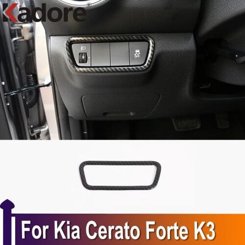 For Kia Cerato Forte K3 2019 2020 2021 Car Headlight Head Lamp Switch Decoration Cover Trim Inner Accessories Car-styling
