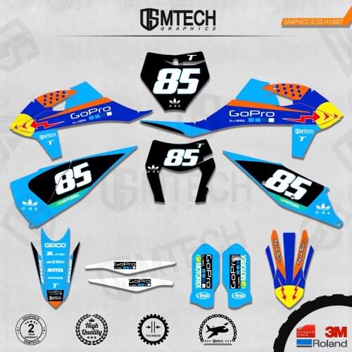 DSMTECH Customized Team Graphics Backgrounds Decals 3M Custom Stickers For 2019-2020 SXF 2020-2021EXC 007