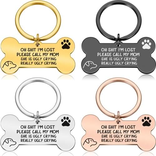 Double-Sided Anti-lost Engraved Pet ID Dog Tags Dog Collar Accessories Decoration Cat Collars Dog Customized Tags Dropshipping